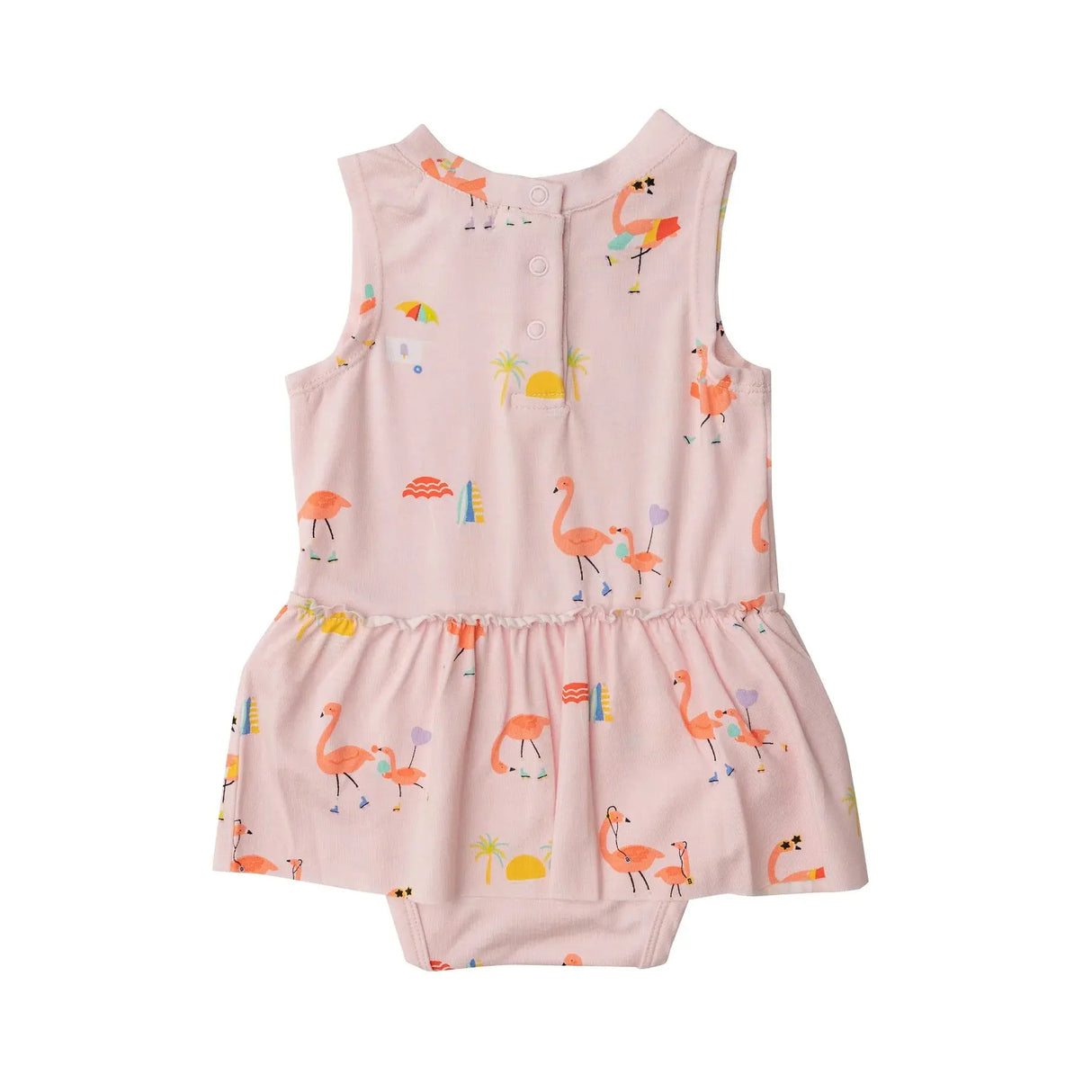 Bodysuit with Skirt - Boardwalk Flamingos | Angel Dear - Jenni Kidz