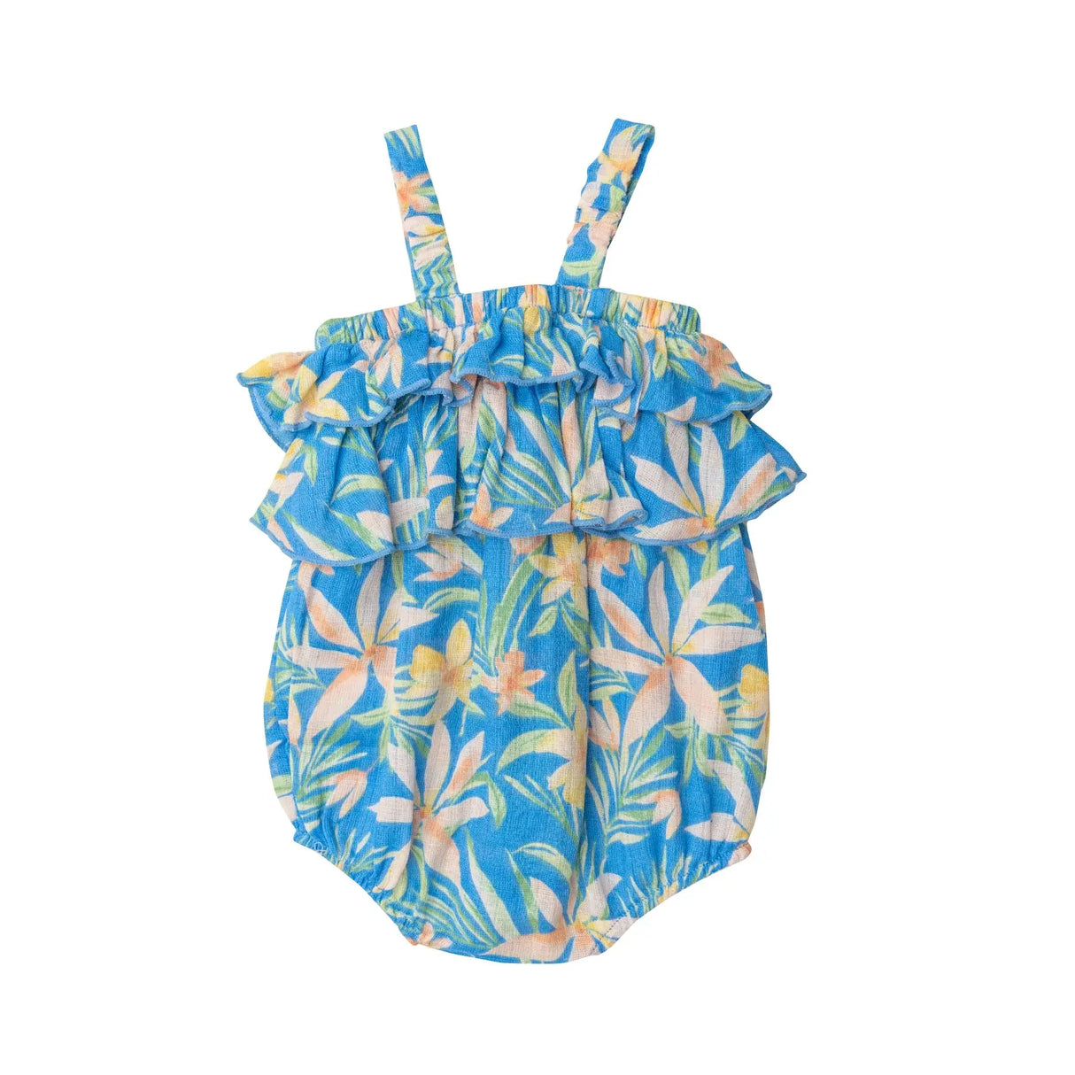 Boho Ruffle Bubble - Blue Island Floral | Angel Dear - Jenni Kidz