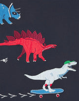 Boy Archie Applique Short Sleeve T-shirt Dino | Joules - Jenni Kidz