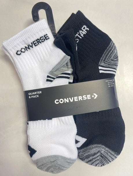 Boys' 6 Pack Quarter Socks | Converse - Jenni Kidz