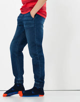 Boys' Logan Jersey Denim Joggers | Joules - Joules