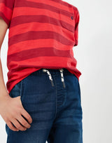 Boys' Logan Jersey Denim Joggers | Joules - Joules