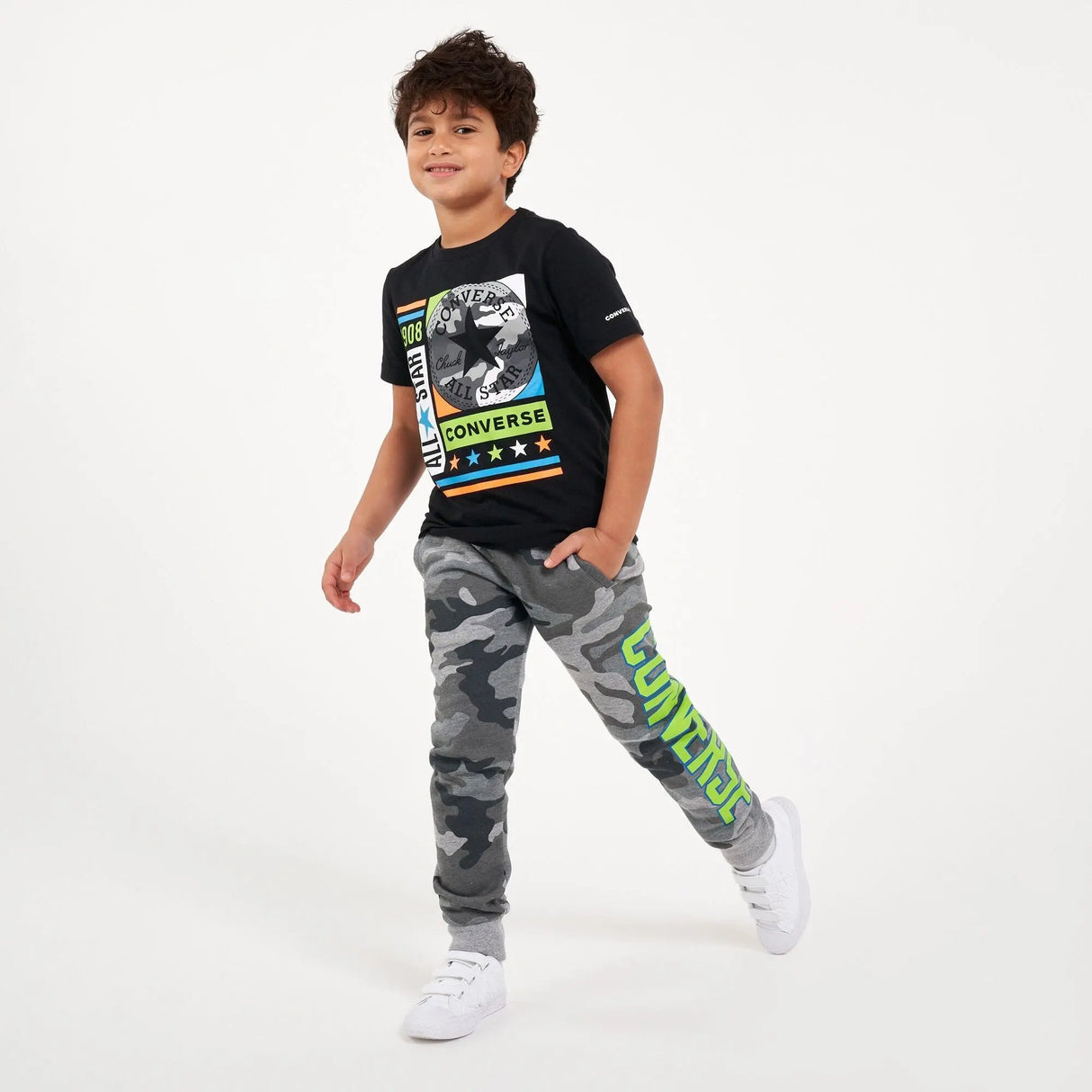 Boys Camo Mixed Box Graphic T-Shirt | Converse - Jenni Kidz