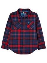 Boys Hamish Long Sleeved Check Shirt - Red | Joules - Jenni Kidz