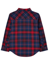 Boys Hamish Long Sleeved Check Shirt - Red | Joules - Jenni Kidz