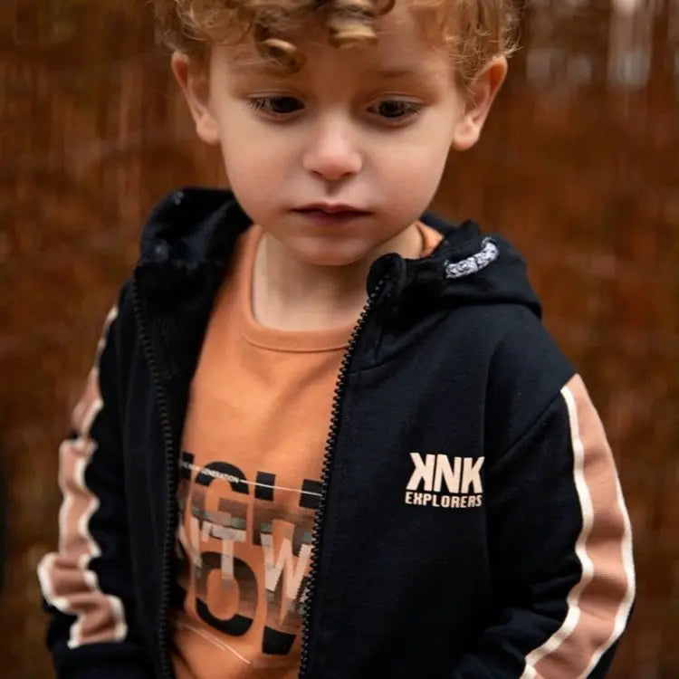 Boys Hooded Jacket Black Camel | Koko-Noko - Koko-Noko