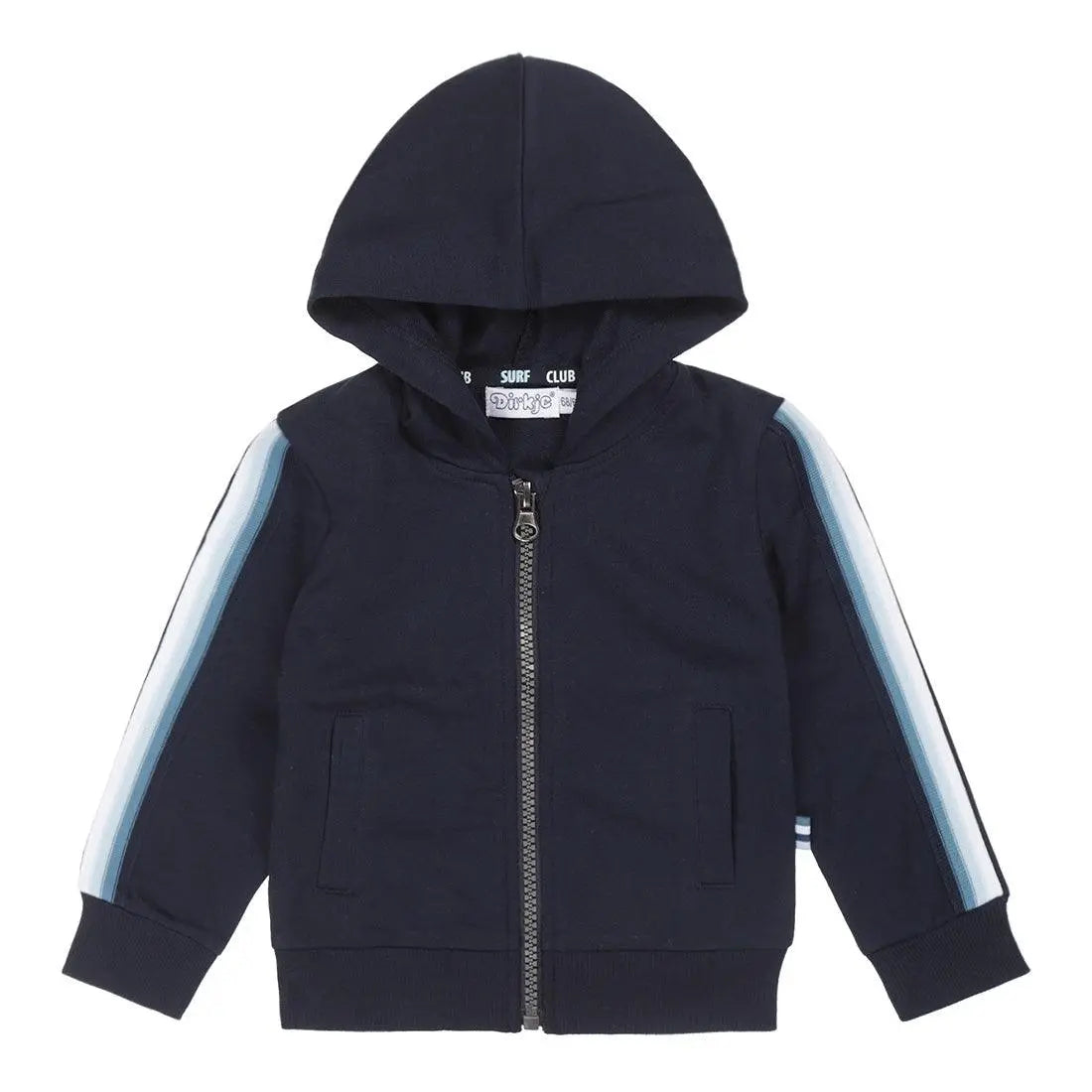 Boys Jacket With Zip and Hood Dark Blue | Dirkje - Jenni Kidz