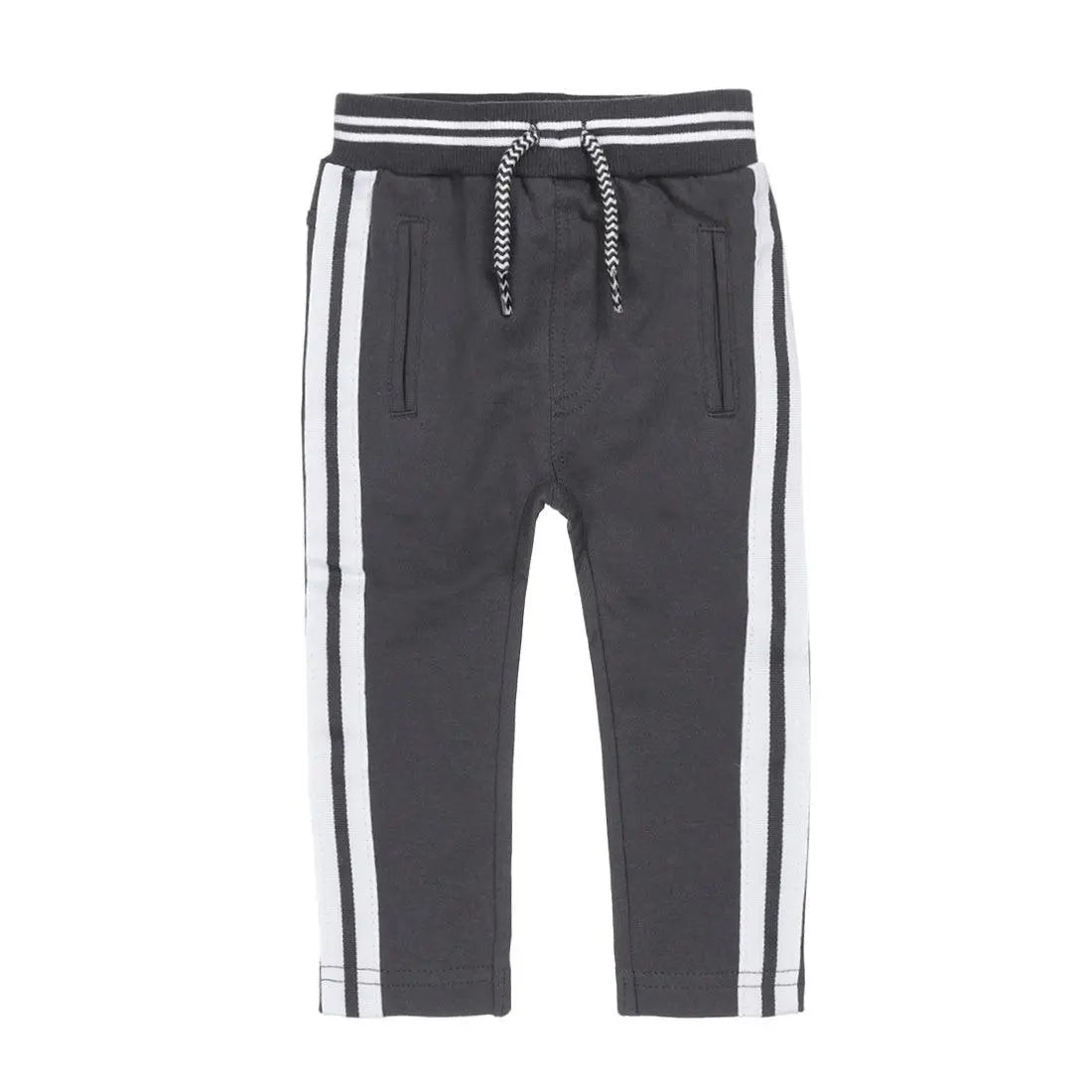 Boys Jogging Pant Dark Grey White | Dirkje - Jenni Kidz