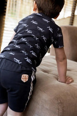 Boys Jogging Short Dark Blue White | Dirkje - Jenni Kidz