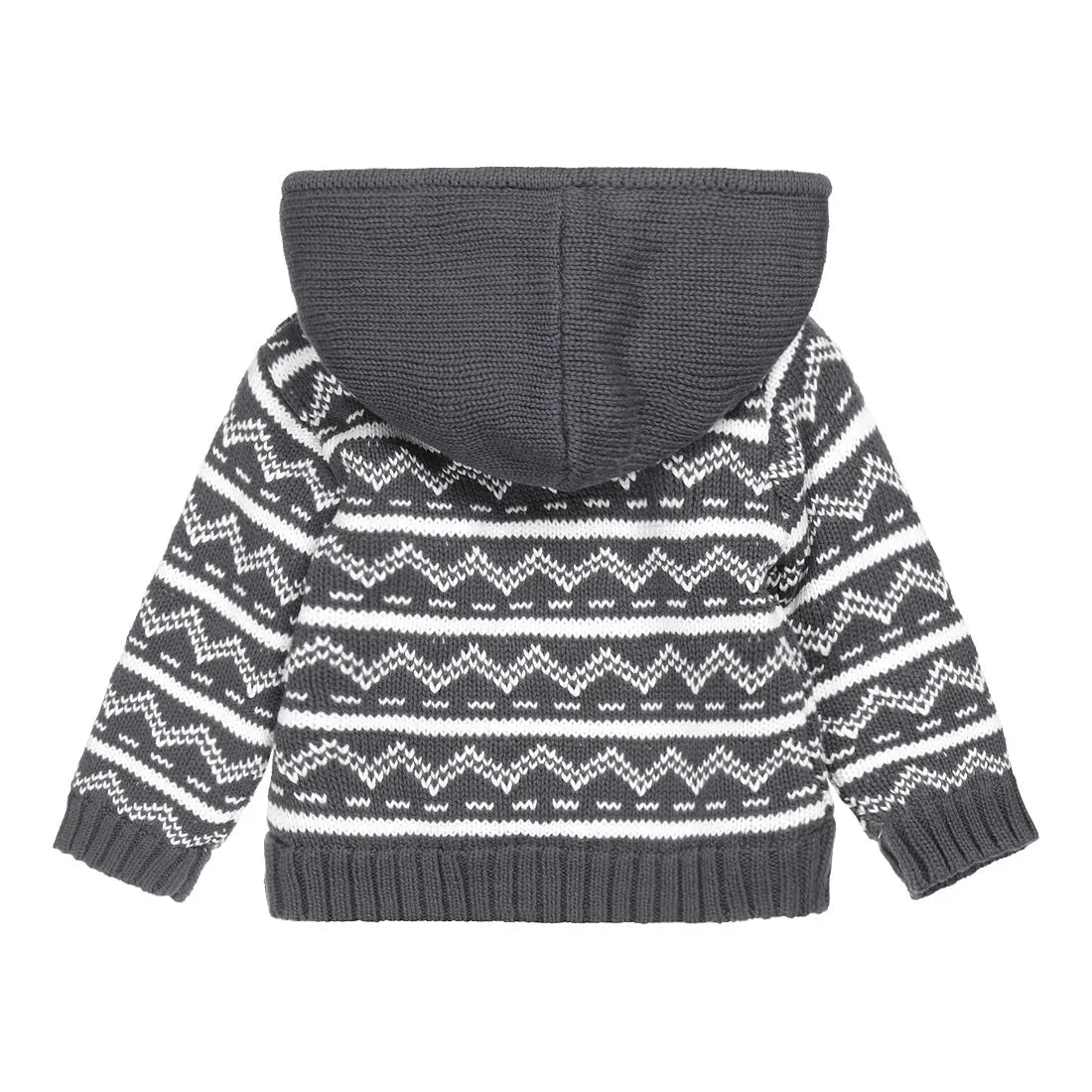 Boys Knitted Cardigan Dark Blue Fake Fur | Dirkje - Dirkje