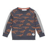 Boys Sweater Dark Blue Dino | Dirkje - Dirkje