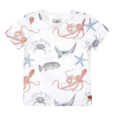 Boys T-shirt White Sea Animals | Koko-Noko - Jenni Kidz