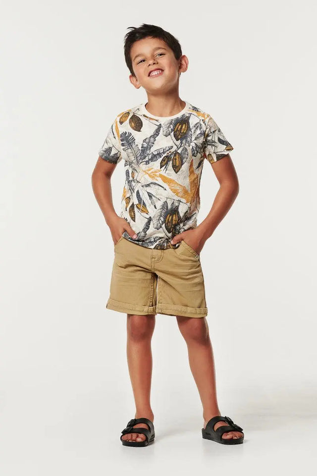 Boys Tee Short Sleeve Gingoog Allower Print | Noppies - Jenni Kidz