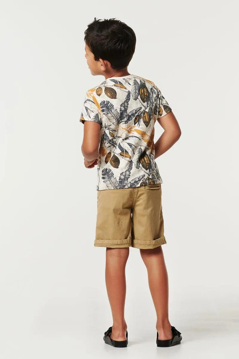 Boys Tee Short Sleeve Gingoog Allower Print | Noppies - Jenni Kidz