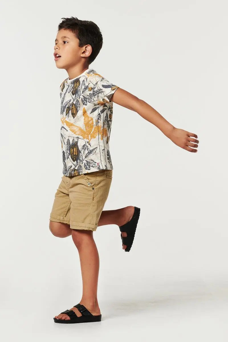 Boys Tee Short Sleeve Gingoog Allower Print | Noppies - Jenni Kidz