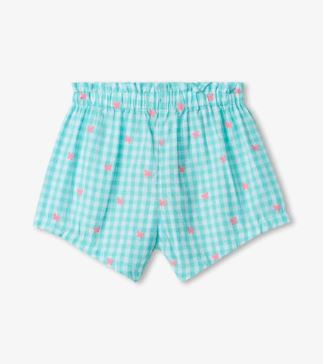 Butterfly Gingham Baby Woven Paper Bag Shorts | Hatley - Jenni Kidz