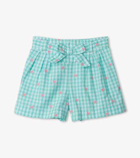 Butterfly Gingham Paper Bag Shorts | Hatley - Jenni Kidz