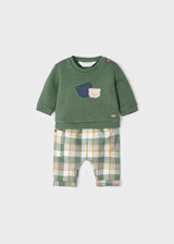 Checkered Long Pants Set Newborn Boy | Mayoral - Mayoral