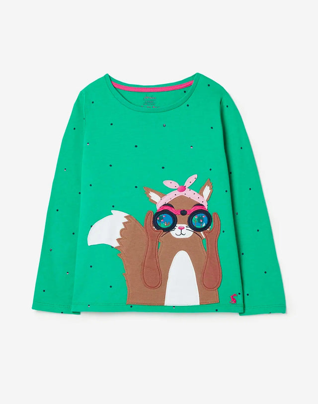 Chomp Long Sleeve Interactive Applique Artwork T-Shirt | Joules - Joules