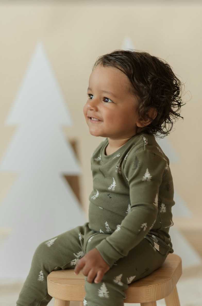 Conifer Print Pyjama Set | Petit Lem - Jenni Kidz