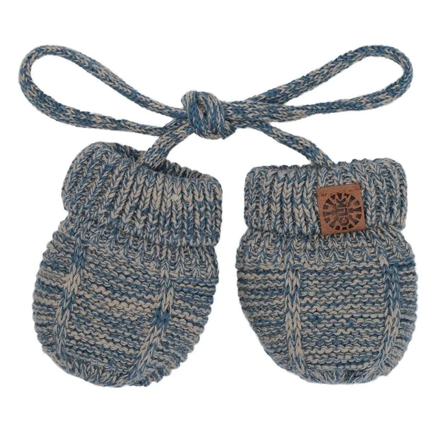 Cotton Knit Baby Mitten - Midnight Blue Mix | CALIKIDS - Jenni Kidz