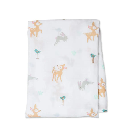 Cotton Muslin Swaddle - Little Fawn | Lulujo - Jenni Kidz