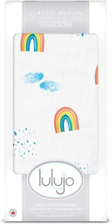 Cotton Muslin Swaddle - Rainbow Sky | Lulujo - Jenni Kidz