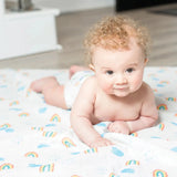 Cotton Muslin Swaddle - Rainbow Sky | Lulujo - Jenni Kidz