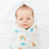 Cotton Muslin Swaddle - Rainbow Sky | Lulujo - Jenni Kidz