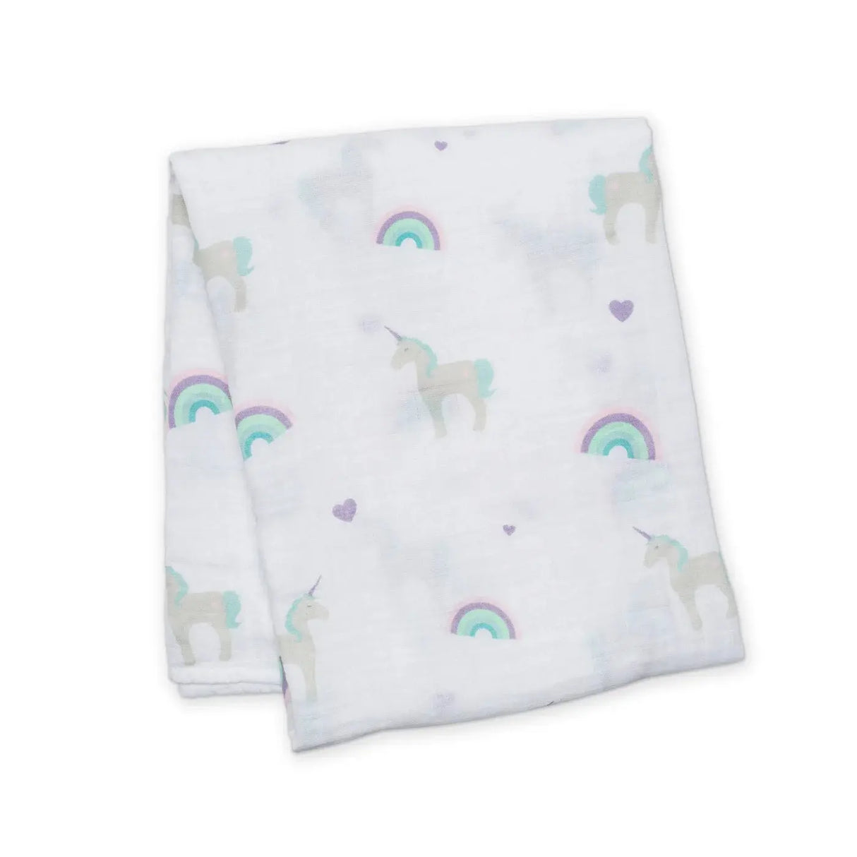 Cotton Muslin Swaddle - Unicorns | Lulujo - Jenni Kidz