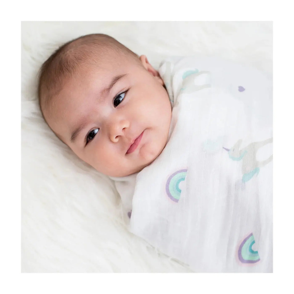 Cotton Muslin Swaddle - Unicorns | Lulujo - Jenni Kidz