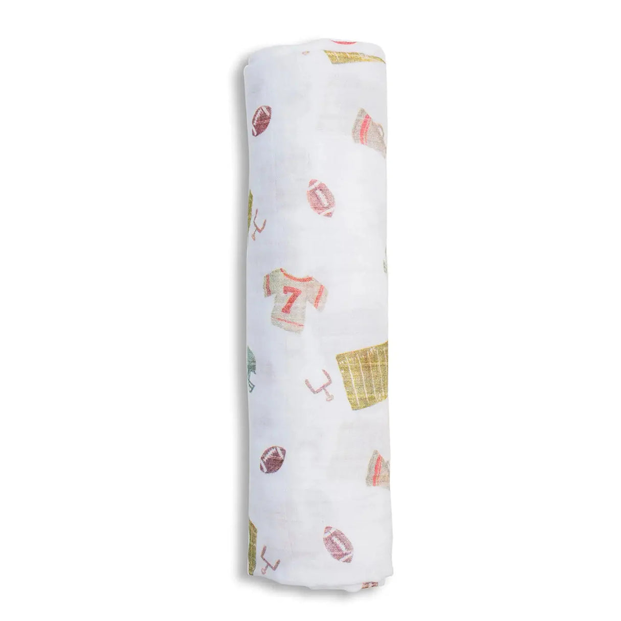 Cotton Muslin Swaddle Blanket - Football | Lulujo - Jenni Kidz