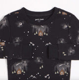 Cozy Cabin Print on Nightsky Pyjama Set | Petit Lem - Jenni Kidz