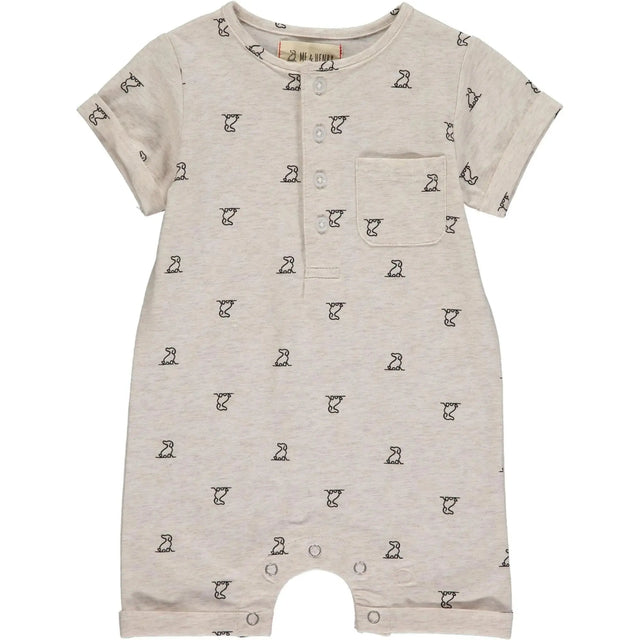 Cream henry print romper | Me & Henry - Jenni Kidz