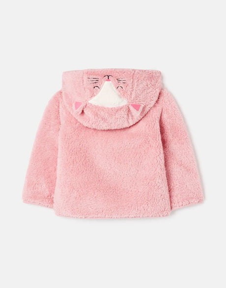 Cuddle Zip Through Recycled Fleece - Catpink | Joules - Joules