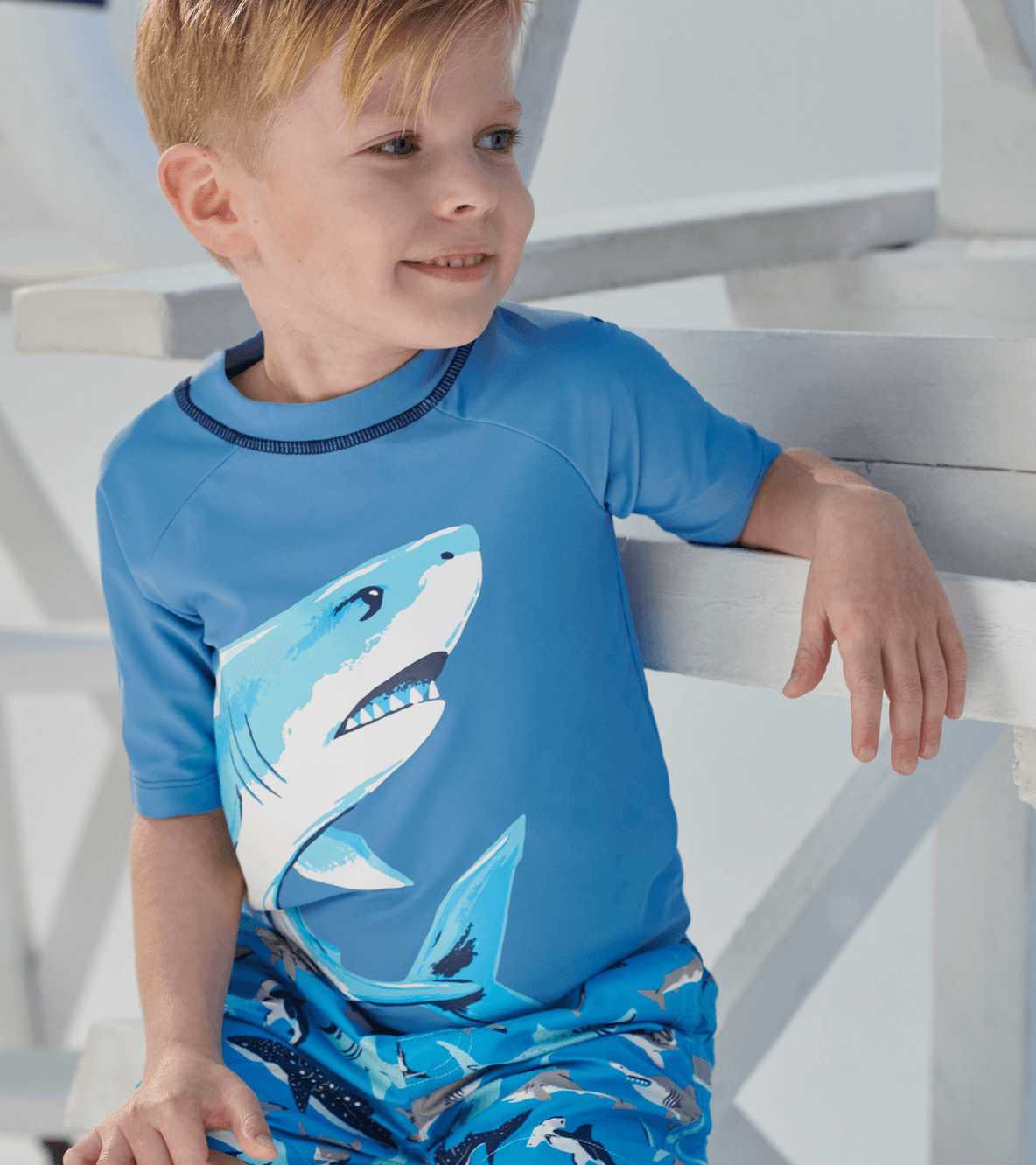 Deep Sea Shark Short Sleeve Rashguard | Hatley - Jenni Kidz