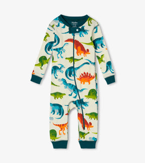 Hatley Dino Park organic cotton baby coverall with dinosaur print