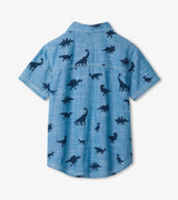 Dino Silhouettes Short Sleeve Button Down Shirt | Hatley - Jenni Kidz