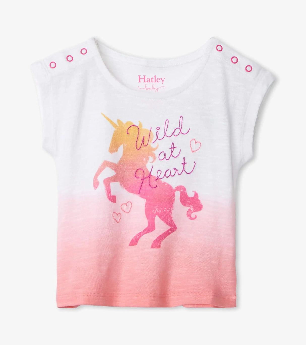 Dip Dye Unicorn Baby Snap Shoulder Tee | Hatley - Jenni Kidz