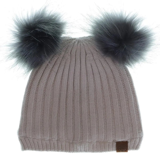 Double Pompom Knit Hat | CALIKIDS - Jenni Kidz