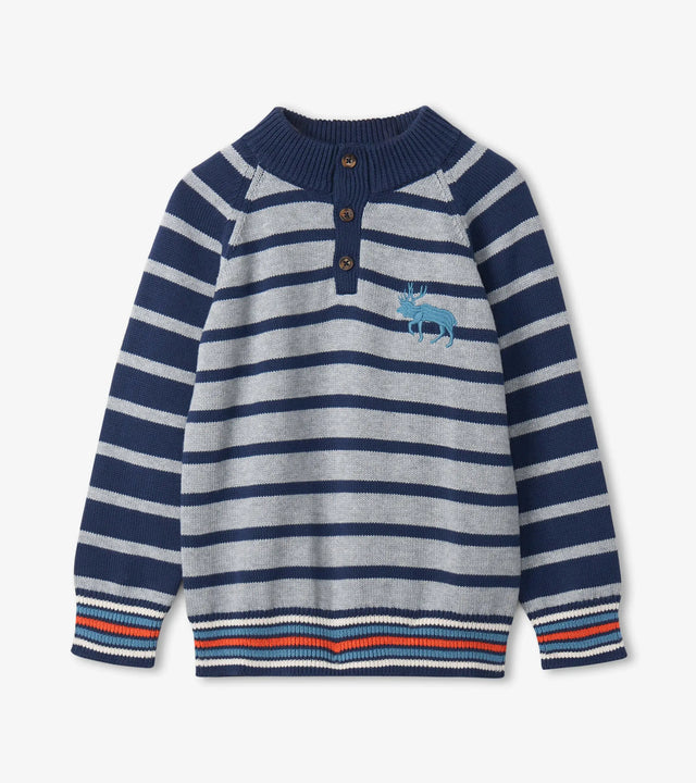 Elk Stripes Mock Neck Sweater | Hatley - Jenni Kidz