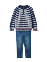 Elk Stripes Mock Neck Sweater | Hatley - Jenni Kidz