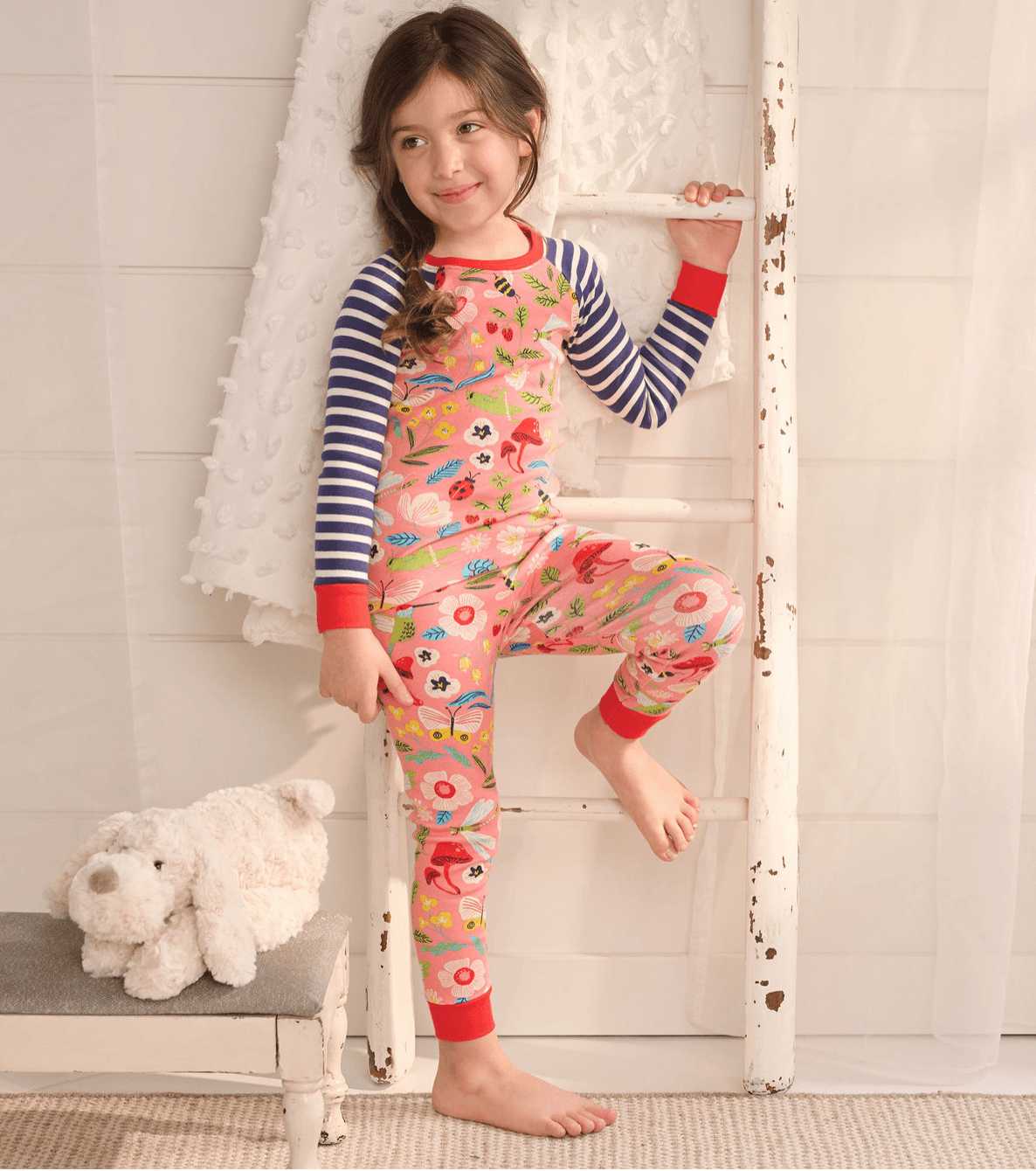 Enchanted Garden Organic Cotton Raglan Pajama Set | Hatley - Jenni Kidz