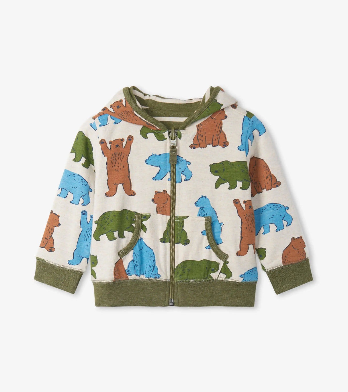 Fall Cubs Reversible Baby Hoodie | Hatley - Jenni Kidz