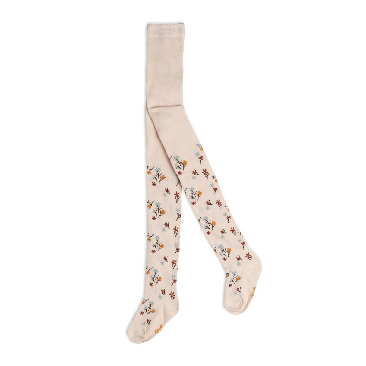 Flower Printed Tights Off White | DEUX PAR DEUX - DEUX PAR DEUX