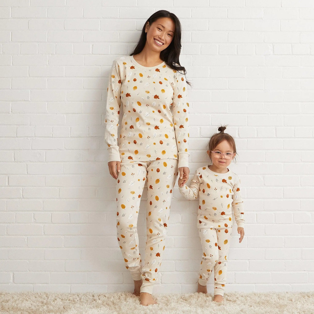 Foliage Print on Natural Pajama Set | Petit Lem - Jenni Kidz