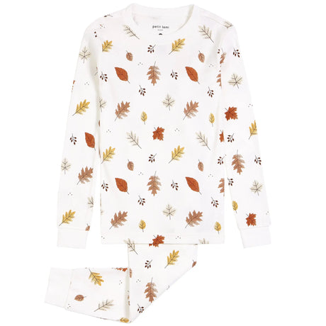 Foliage Print on Off-White Pyjama Set | Petit Lem - Jenni Kidz