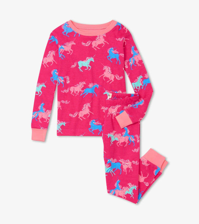 Frolicking Unicorns Organic Cotton Pajama Set | Hatley - Jenni Kidz