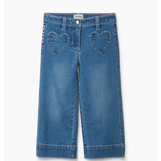 Girl Stretch Denim Wide Leg Pants | Hatley - Jenni Kidz