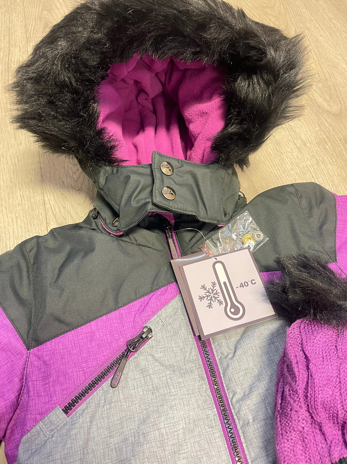 Girl's Snowsuit 5 PCS Set - Beautyberry | Blizz - Blizz